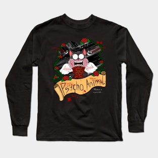 Psycho Animal Cat Long Sleeve T-Shirt